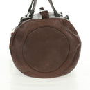 Chloe Mr Paddington Hand Bag Leather Brown Silver Auth 162866V-3