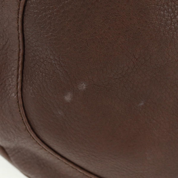 Chloe Mr Paddington Hand Bag Leather Brown Silver Auth 162866V