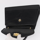 SAINT LAURENT Cassandra Hand Bag Leather Black Gold Auth 162868-18