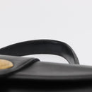 SAINT LAURENT Cassandra Hand Bag Leather Black Gold Auth 162868-8