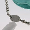 TIFFANY&Co. Hand Bag Leather 2way Peppermint Silver Auth 162869SM-16