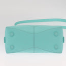 TIFFANY&Co. Hand Bag Leather 2way Peppermint Silver Auth 162869SM-5