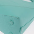 TIFFANY&Co. Hand Bag Leather 2way Peppermint Silver Auth 162869SM-18