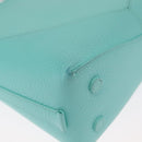 TIFFANY&Co. Hand Bag Leather 2way Peppermint Silver Auth 162869SM-19