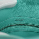 TIFFANY&Co. Hand Bag Leather 2way Peppermint Silver Auth 162869SM-22