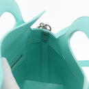 TIFFANY&Co. Hand Bag Leather 2way Peppermint Silver Auth 162869SM-23