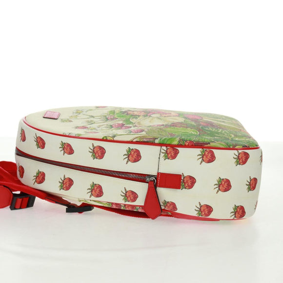 GUCCI Children's Strawberry Fairy Backpack PVC Red Silver 433578 Auth 162873SAM