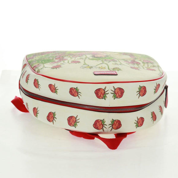 GUCCI Children's Strawberry Fairy Backpack PVC Red Silver 433578 Auth 162873SAM