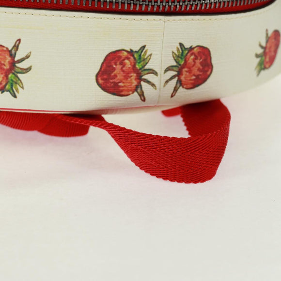 GUCCI Children's Strawberry Fairy Backpack PVC Red Silver 433578 Auth 162873SAM
