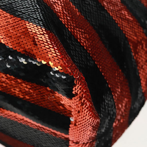 PRADA Pailletten Tragetasche Nylon Orange Schwarz Orig. 162878V