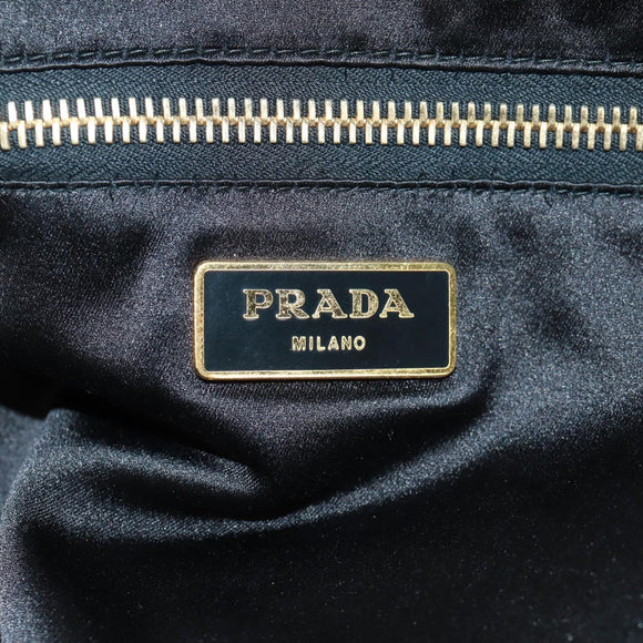 PRADA Pailletten Tragetasche Nylon Orange Schwarz Orig. 162878V