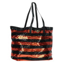 PRADA Pailletten Tragetasche Nylon Orange Schwarz Orig. 162878V-1