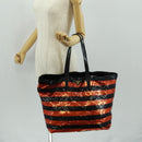 PRADA Pailletten Tragetasche Nylon Orange Schwarz Orig. 162878V-24