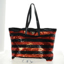 PRADA Pailletten Tragetasche Nylon Orange Schwarz Orig. 162878V-12