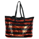 PRADA Pailletten Tragetasche Nylon Orange Schwarz Orig. 162878V-2