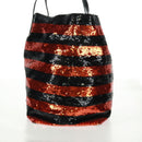 PRADA Pailletten Tragetasche Nylon Orange Schwarz Orig. 162878V-3