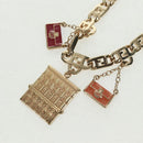 FENDI Necklace metal Gold Auth 162892V-3