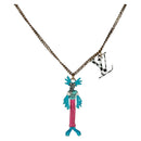 LOUIS VUITTON Zoom-kun LV Animals Necklace metal Gold Tone MP2928 Auth 162894M-1