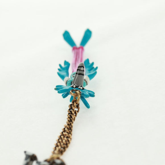 LOUIS VUITTON Zoom-kun LV Animals Necklace metal Gold Tone MP2928 Auth 162894M