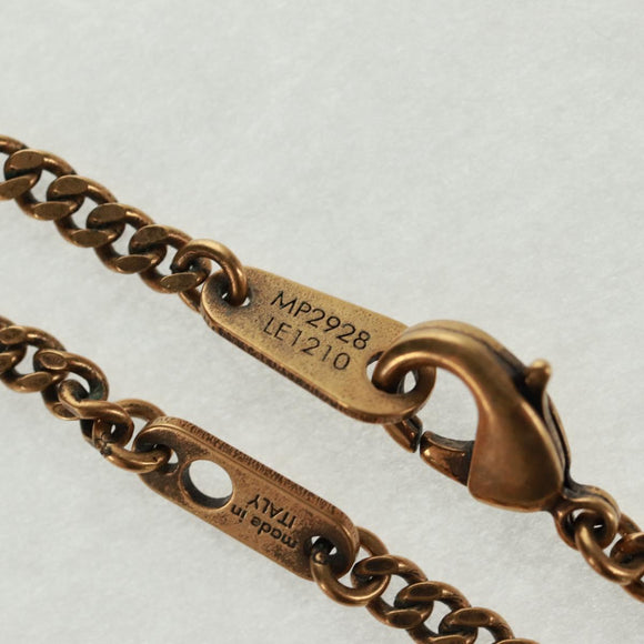 LOUIS VUITTON Zoom-kun LV Animals Necklace metal Gold Tone MP2928 Auth 162894M