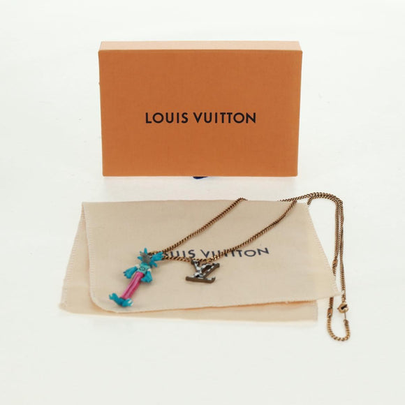 LOUIS VUITTON Zoom-kun LV Animals Necklace metal Gold Tone MP2928 Auth 162894M