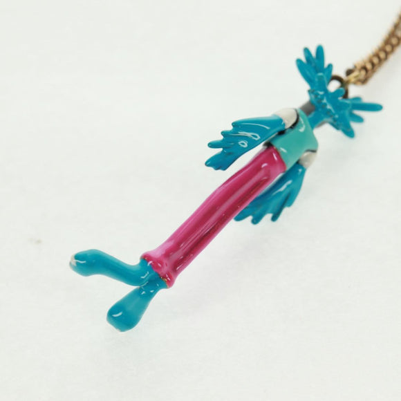 LOUIS VUITTON Zoom-kun LV Animals Necklace metal Gold Tone MP2928 Auth 162894M