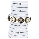CHANEL Bracelet metal Black CC Auth 162895V-15