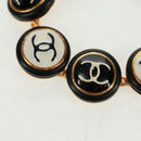 CHANEL Bracelet metal Black CC Auth 162895V-3