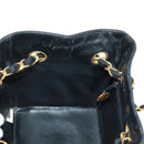 CHANEL Chain Hand Bag Raffia Red Gold CC Auth 162896V-19