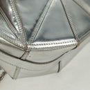 CHANEL Clutch Bag Leather Silver CC Auth 162899V-15