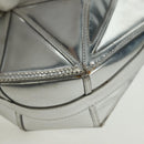 CHANEL Clutch Bag Leather Silver CC Auth 162899V-16