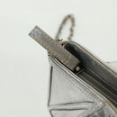 CHANEL Clutch Bag Leather Silver CC Auth 162899V-9