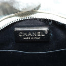 CHANEL Clutch Bag Leather Silver CC Auth 162899V-17