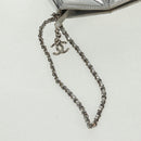 CHANEL Clutch Bag Leather Silver CC Auth 162899V-7