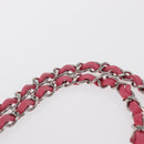CHANEL Matelasse25 Chain Shoulder Bag Tweed Pink Silver CC Auth 162900SM-8