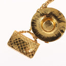 CHANEL Necklace metal Gold CC Auth 162902SM-14