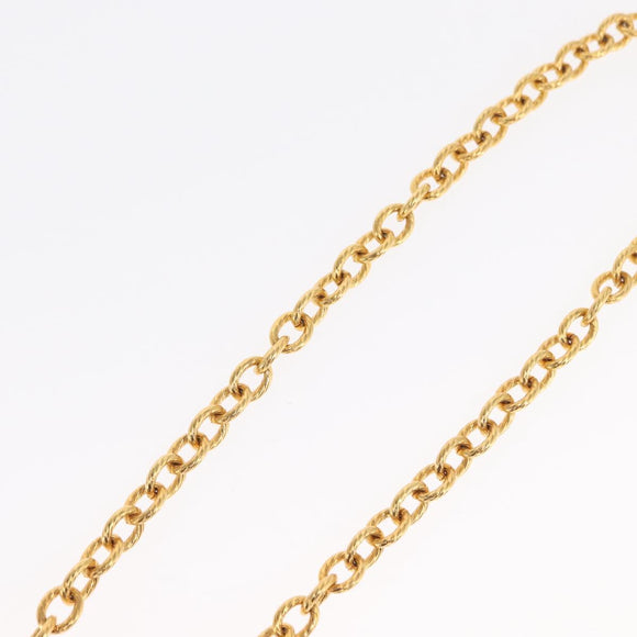 CHANEL Necklace metal Gold CC Auth 162902SM