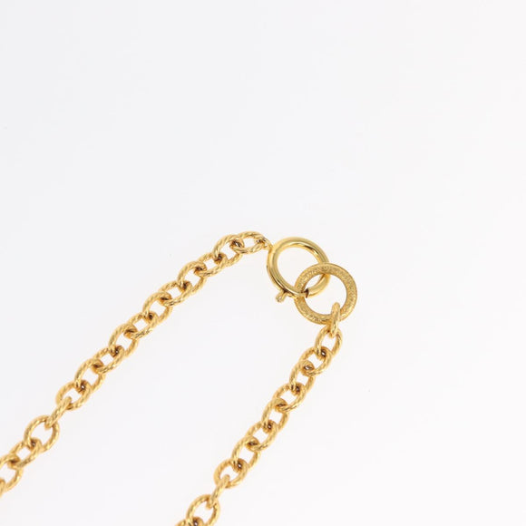 CHANEL Necklace metal Gold CC Auth 162902SM