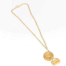 CHANEL Necklace metal Gold CC Auth 162902SM - 0
