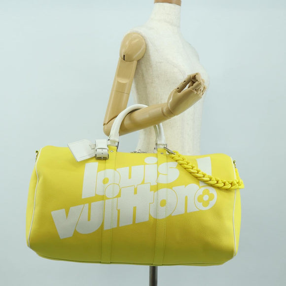 LOUIS VUITTON Everyday Keepall Bandouliere 50 Bag Yellow M58748 LV Auth 162906SM