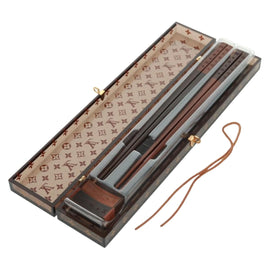LOUIS VUITTON Monogram Chop Stick chopsticks Wood Brown LV Auth 162910M