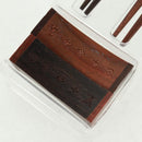LOUIS VUITTON Monogram Chop Stick chopsticks Wood Brown LV Auth 162910M-3