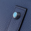 HERMES Shoulder Birkin Shoulder Bag Taurillon Clemence Blue Silver Auth 162913SM-18
