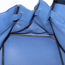 HERMES Shoulder Birkin Shoulder Bag Taurillon Clemence Blue Silver Auth 162913SM-27