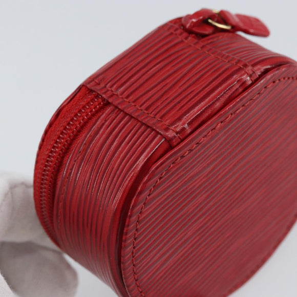 LOUIS VUITTON Epi Ecrin Bijou 8 Jewelry Box Red M48227 LV Auth 162918