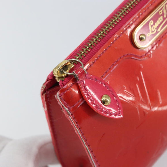 LOUIS VUITTON Monogram Vernis Trousse Cosmetic Pink Rose Pop M93647 Auth 162919