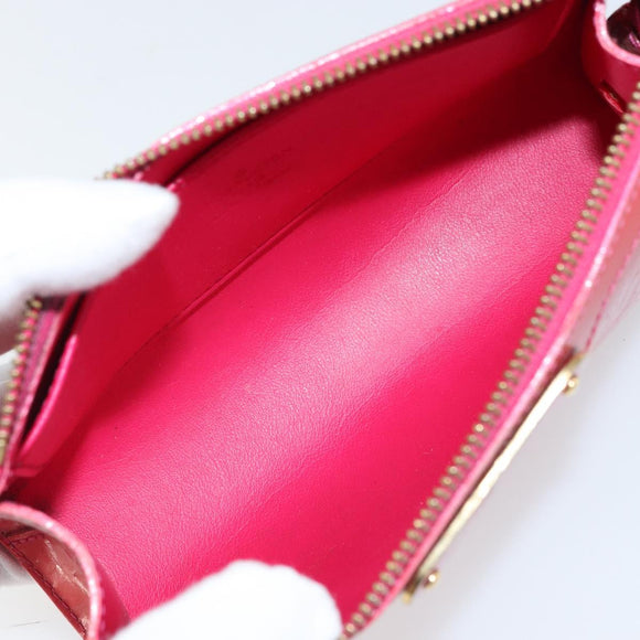 LOUIS VUITTON Monogram Vernis Trousse Cosmetic Pink Rose Pop M93647 Auth 162919