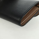 TIFFANY&Co. Bifold Wallet Leather Black Gold Auth 162920V-11