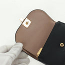 TIFFANY&Co. Bifold Wallet Leather Black Gold Auth 162920V-13