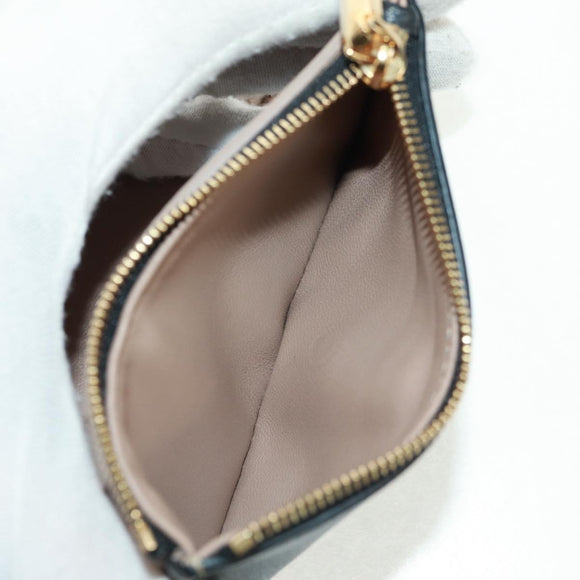 TIFFANY&Co. Bifold Wallet Leather Black Gold Auth 162920V